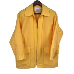 Talbots Oversized XS Yellow Jacket Coat Womens Fall Autumn Shirt Top Vintage